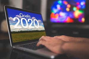 2020 goals on laptop